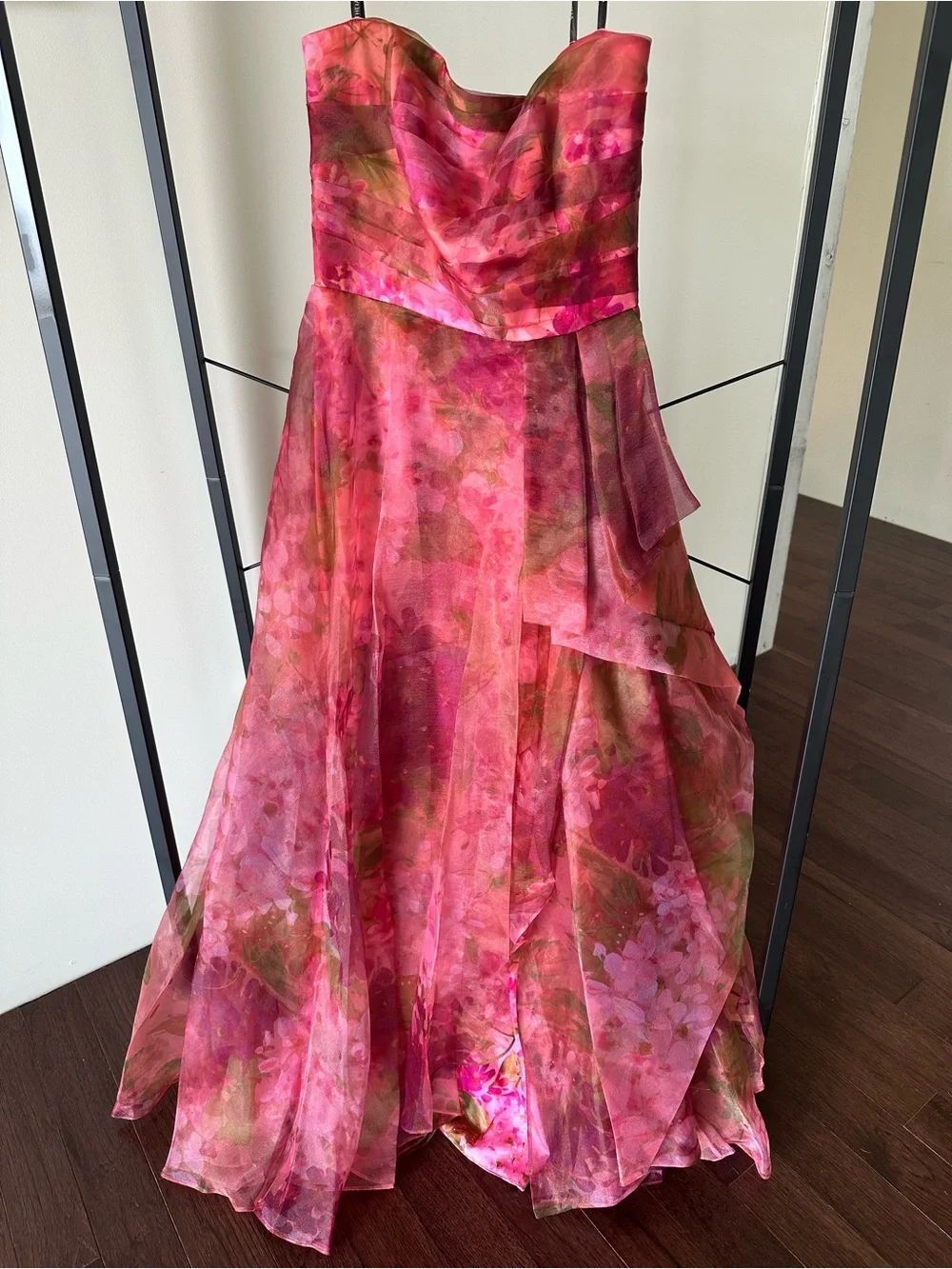 Theia Fahreta Floral Strapless Gown Size 8 NEW with tag - Picture 8 of 12